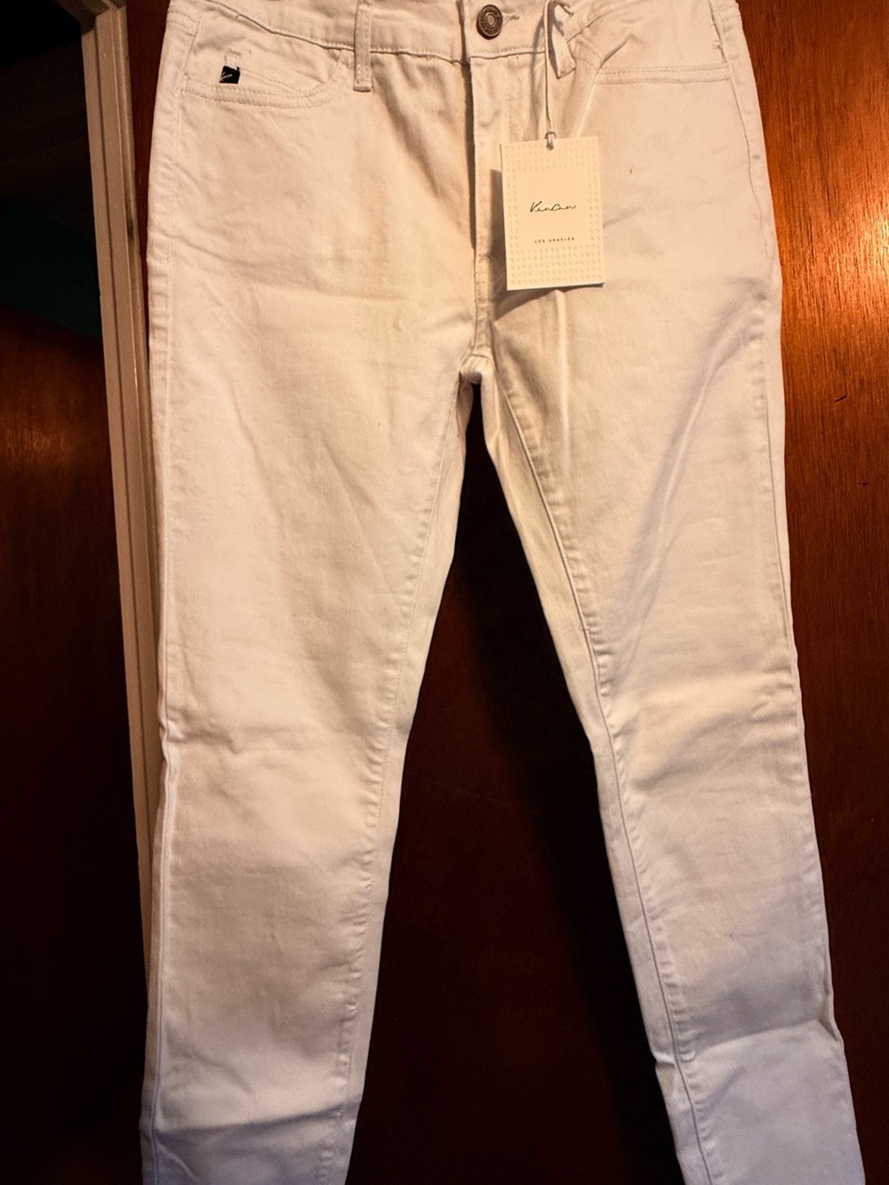 KanCan White Slim Jeans with Logo Tag